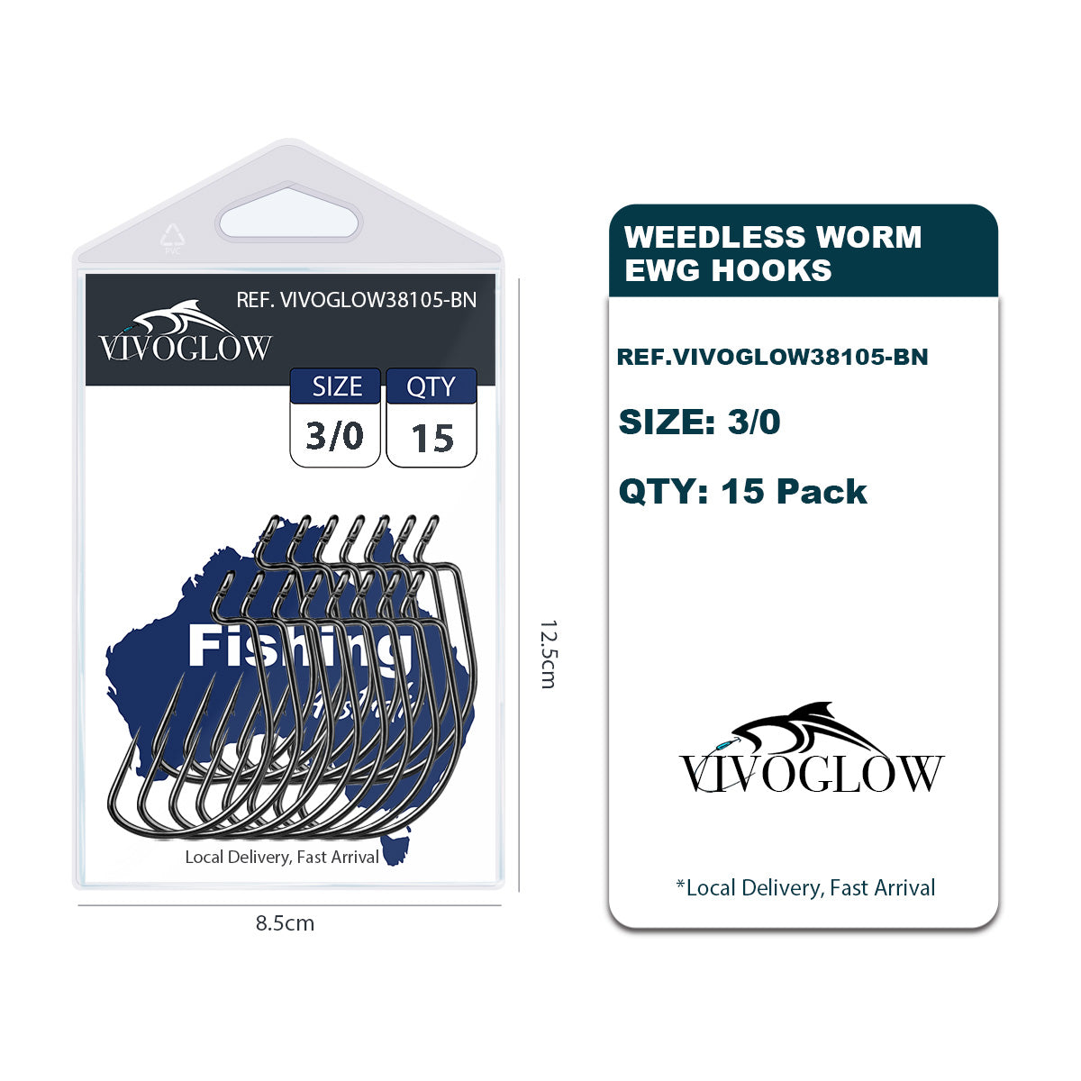 Weedless Worm EWG HW Hooks